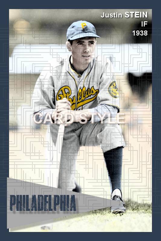 Justin Stein - 1938 Philadelphia Phillies - choose a size & style