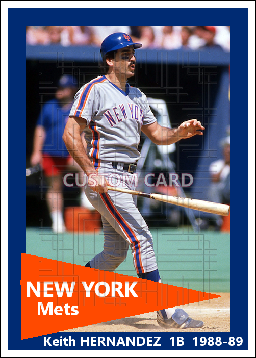 Keith Hernandez - 1988-89 New York Mets - choose a size & style