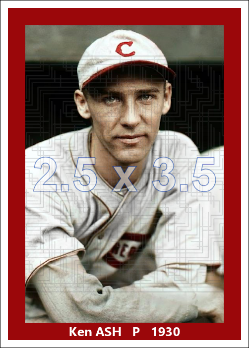 Ken Ash - 1930 Cincinnati Reds - choose a size & style