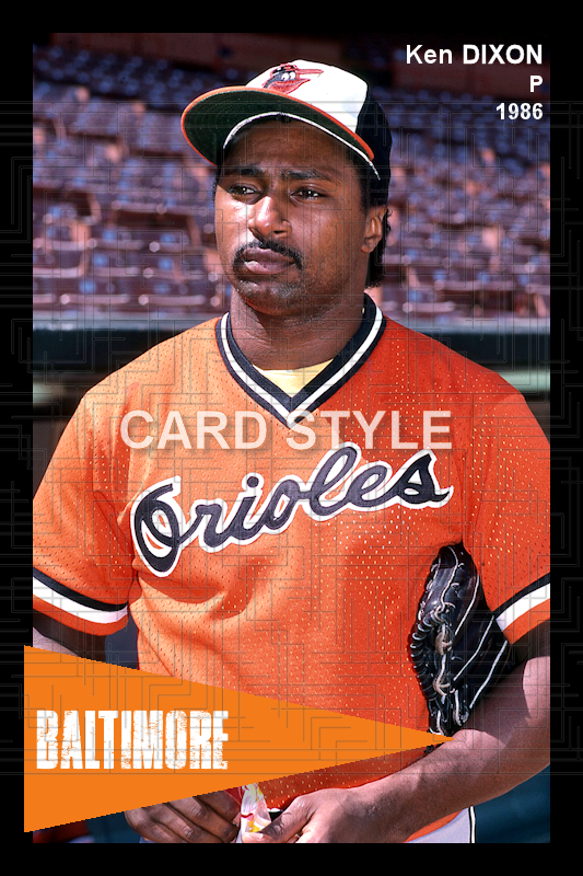 Ken Dixon - 1986 Baltimore Orioles - choose a size & style