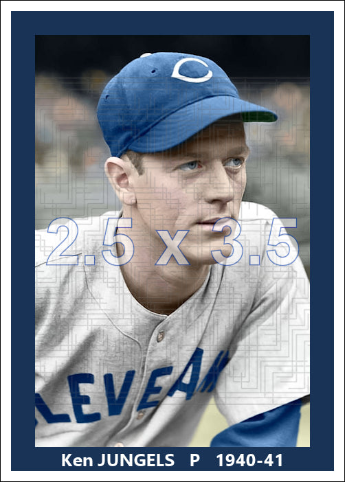Ken Jungels - 1940-41 Cleveland Indians - choose a size & style