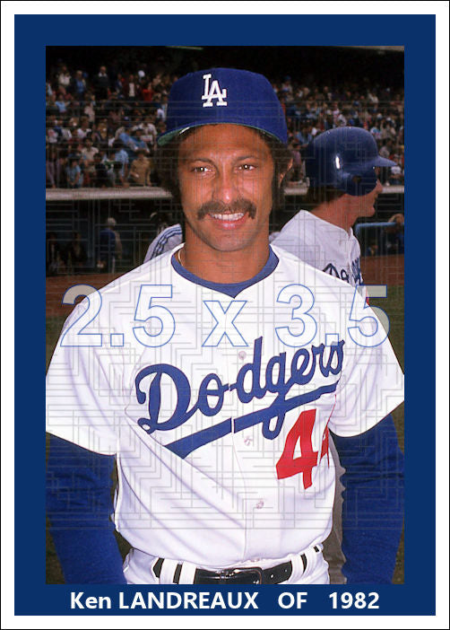 Ken Landreaux - 1982 Los Angeles Dodgers - choose a size & style