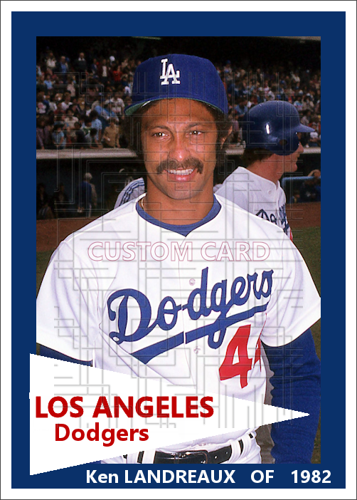 Ken Landreaux - 1982 Los Angeles Dodgers - choose a size & style