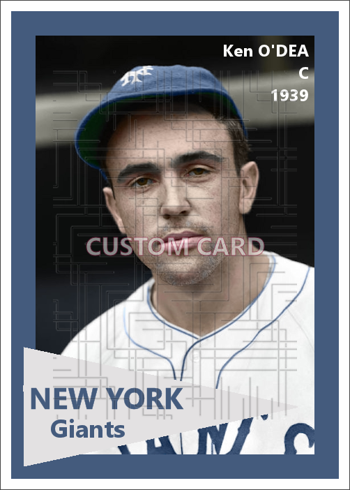 Ken O'Dea - 1939 New York Giants - choose a size & style