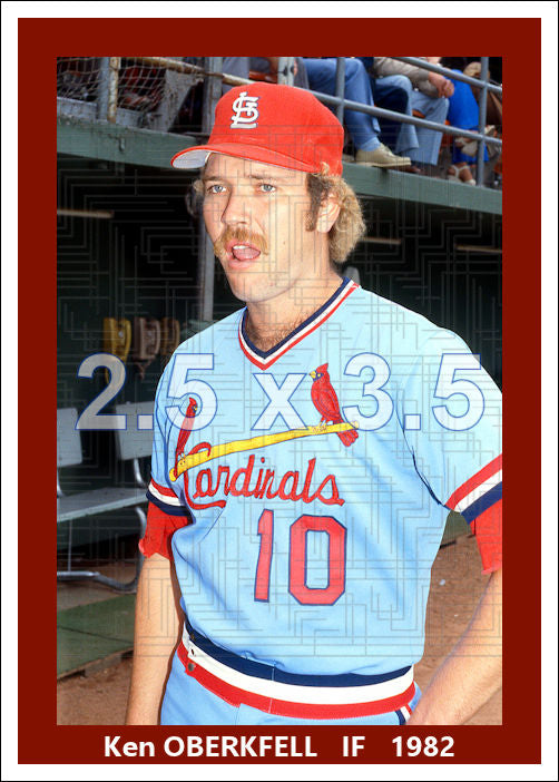 Ken Oberkfell - 1982 St. Louis Cardinals - choose a size & style