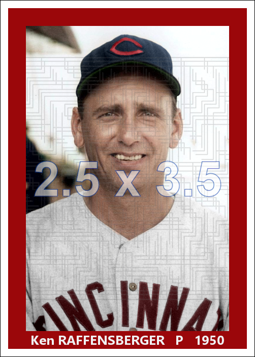 Ken Raffensberger - 1950 Cincinnati Reds - choose a size & style