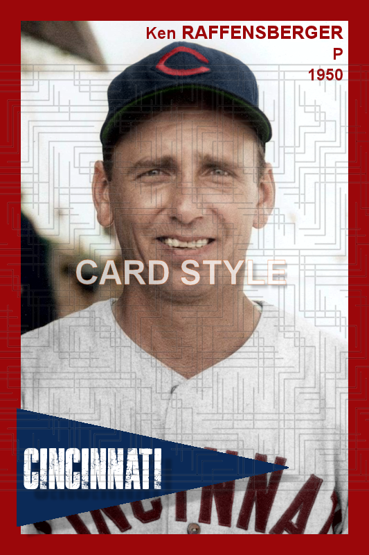 Ken Raffensberger - 1950 Cincinnati Reds - choose a size & style