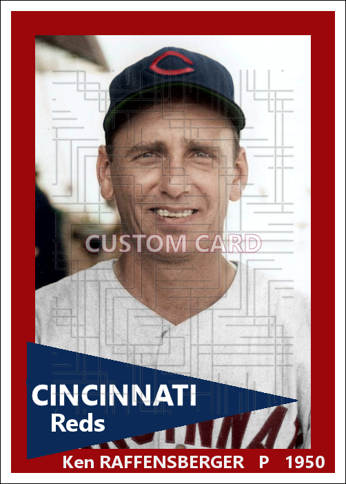 Ken Raffensberger - 1950 Cincinnati Reds - choose a size & style