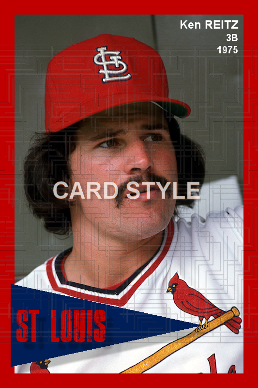 Ken Reitz - 1975 St. Louis Cardinals - choose a size & style