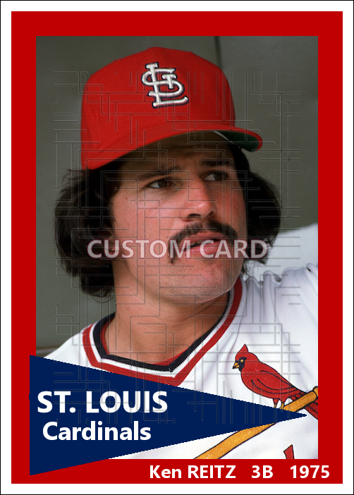 Ken Reitz - 1975 St. Louis Cardinals - choose a size & style