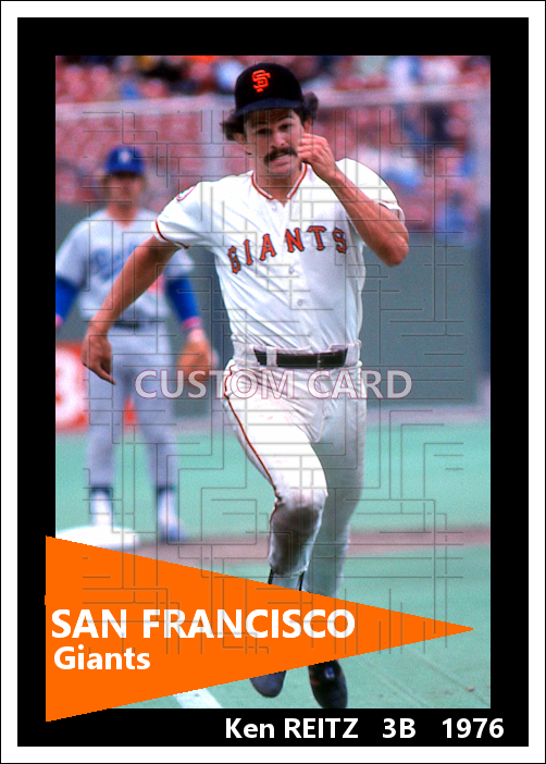 Ken Reitz - 1976 San Francisco Giants - choose a size & style