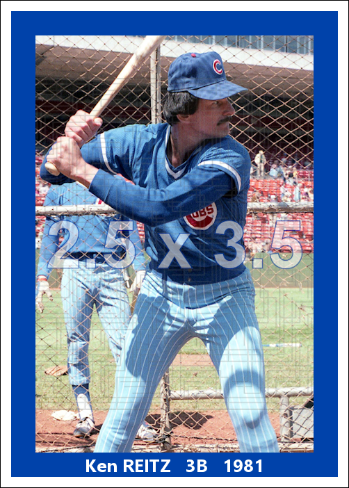 Ken Reitz - 1981 Chicago Cubs - choose a size & style