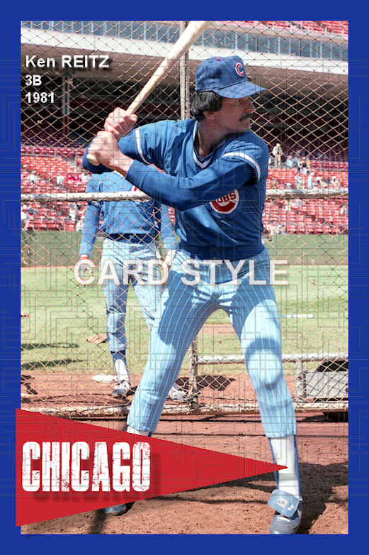 Ken Reitz - 1981 Chicago Cubs - choose a size & style