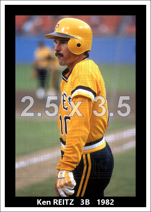 Ken Reitz - 1982 Pittsburgh Pirates - choose a size & style