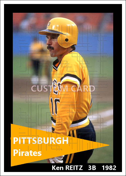 Ken Reitz - 1982 Pittsburgh Pirates - choose a size & style
