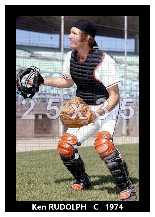 Ken Rudolph - 1974 San Francisco Giants - choose a size & style