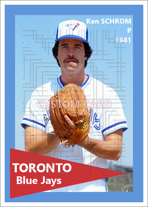 Ken Schrom - 1981 Toronto Blue Jays - choose a size & style