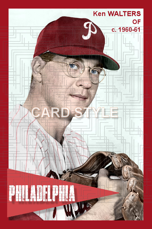 Ken Walters - 1960-61 Philadelphia Phillies - choose a size & style