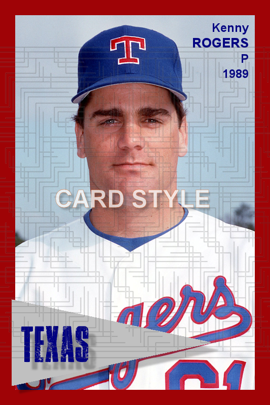 Kenny Rogers - 1989 Texas Rangers - choose a size & style