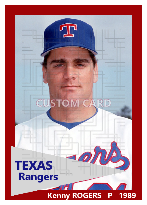 Kenny Rogers - 1989 Texas Rangers - choose a size & style