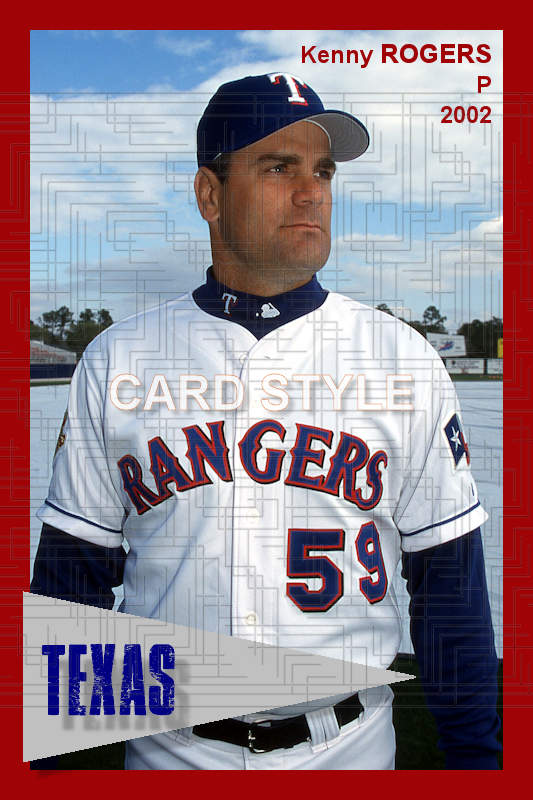 Kenny Rogers - 2002 Texas Rangers - choose a size & style