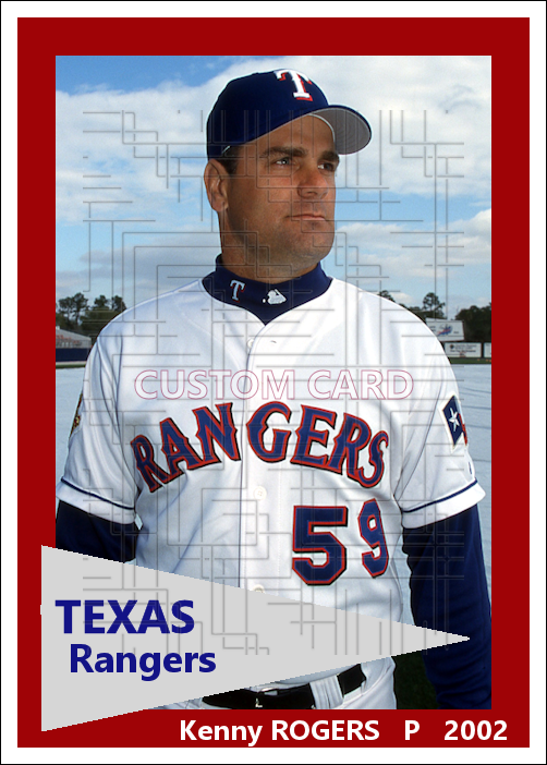 Kenny Rogers - 2002 Texas Rangers - choose a size & style
