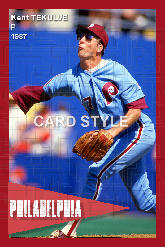 Kent Tekulve - 1987 Philadelphia Phillies - choose a size & style