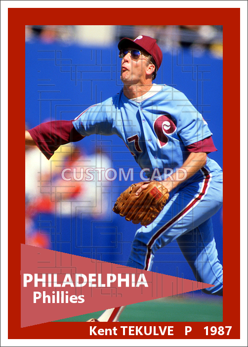 Kent Tekulve - 1987 Philadelphia Phillies - choose a size & style