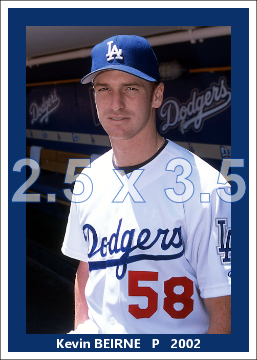 Kevin Beirne - 2002 Los Angeles Dodgers - choose a size & style