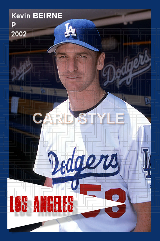 Kevin Beirne - 2002 Los Angeles Dodgers - choose a size & style