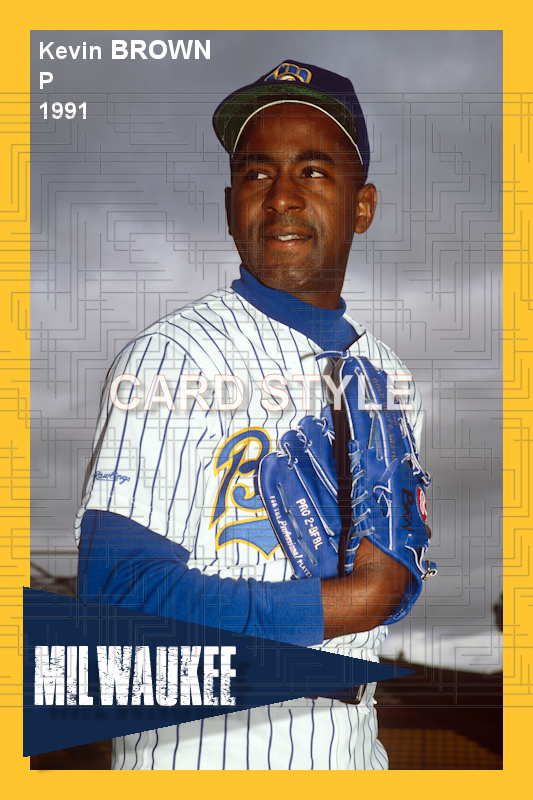Kevin Brown - 1991 Milwaukee Brewers - choose a size & style