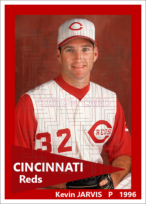 Kevin Jarvis - 1996 Cincinnati Reds - choose a size & style