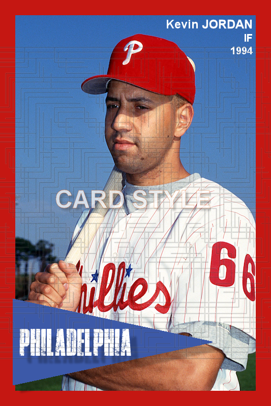 Kevin Jordan - 1994 Philadelphia Phillies spring training - choose a size & style