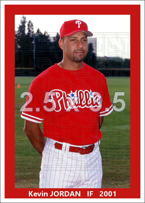 Kevin Jordan - 2001 Philadelphia Phillies - choose a size & style