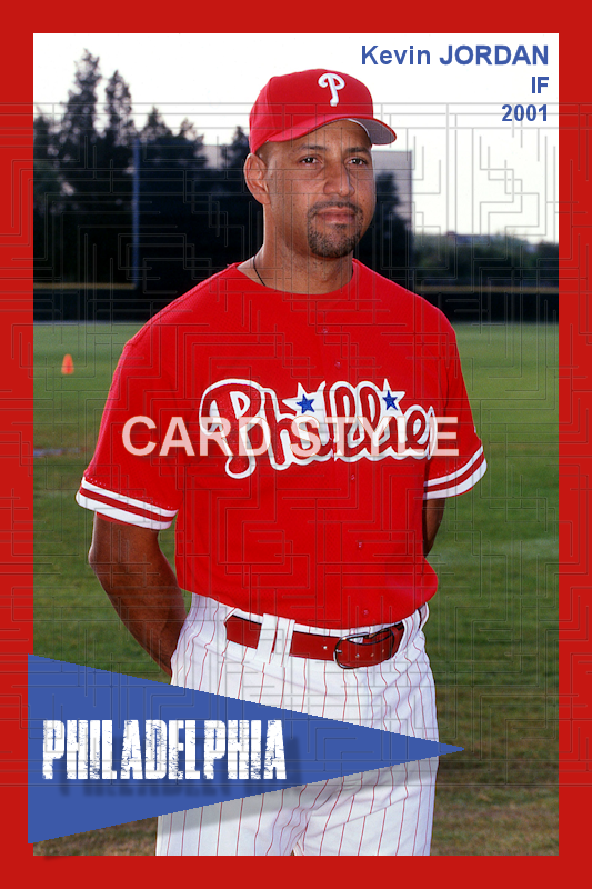 Kevin Jordan - 2001 Philadelphia Phillies - choose a size & style
