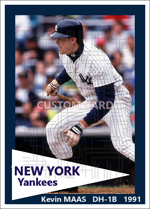Kevin Maas - 1991 New York Yankees - choose a size & style
