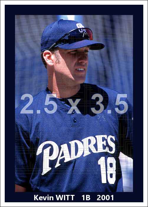 Kevin Witt - 2001 San Diego Padres - choose a size & style