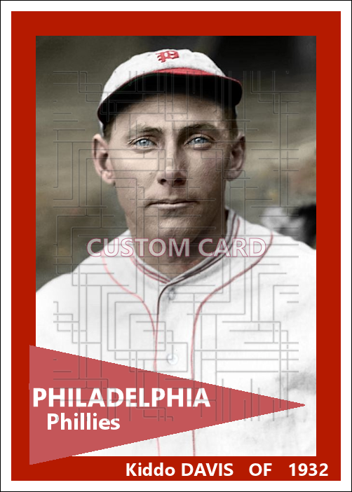 Kiddo Davis - 1932 Philadelphia Phillies - choose a size & style