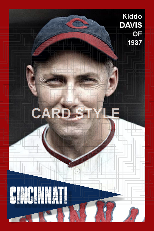 Kiddo Davis - 1937 Cincinnati Reds - choose a size & style