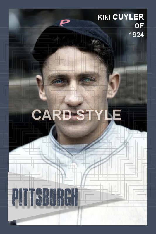 Kiki Cuyler - 1924 Pittsburgh Pirates - choose a size & style