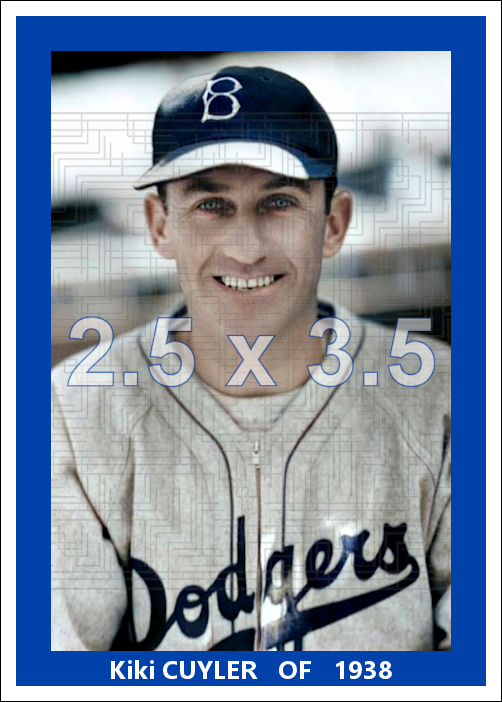 Kiki Cuyler - 1938 Brooklyn Dodgers - choose a size & style