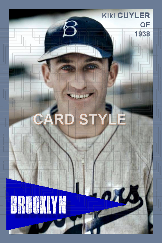 Kiki Cuyler - 1938 Brooklyn Dodgers - choose a size & style