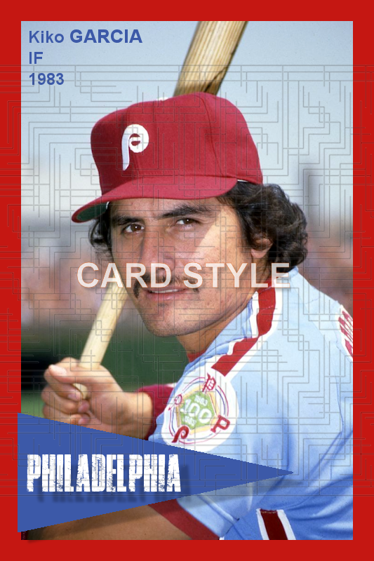 Kiko Garcia - 1983 Philadelphia Phillies - choose a size & style