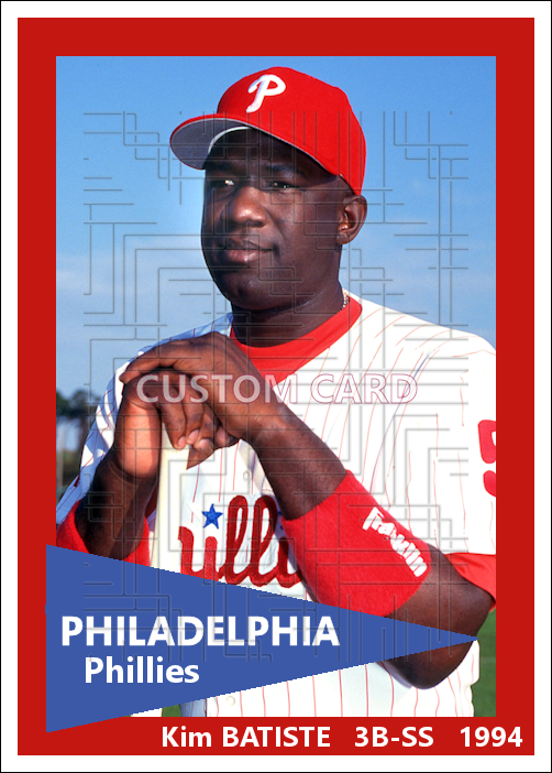 Kim Batiste - 1994 Philadelphia Phillies - choose a size & style