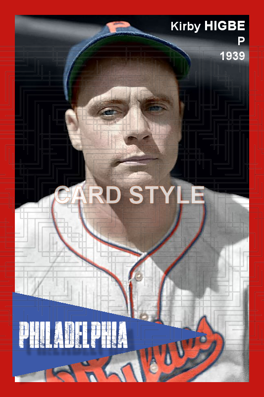 Kirby Higbe - 1939 Philadelphia Phillies - choose a size & style