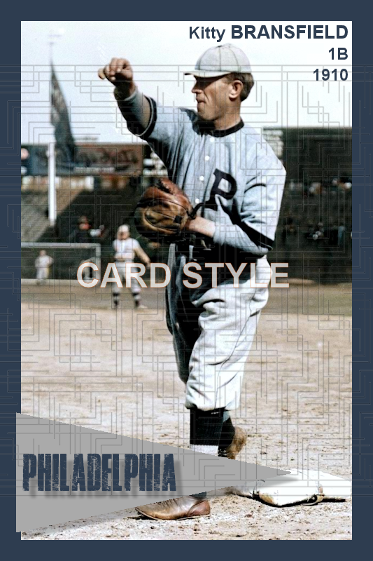 Kitty Bransfield - 1910 Philadelphia Phillies - choose a size & style