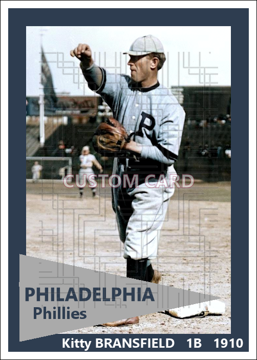 Kitty Bransfield - 1910 Philadelphia Phillies - choose a size & style