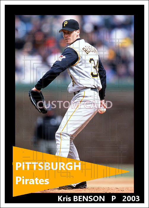 Kris Benson - 2003 Pittsburgh Pirates - pose A - choose a size & style