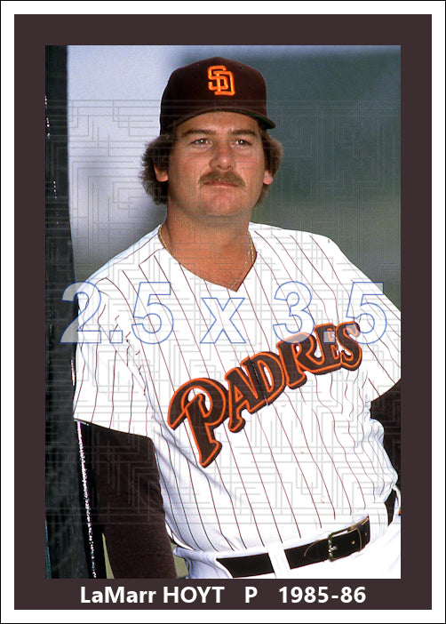 LaMarr Hoyt - 1985-86 San Diego Padres - choose a size & style