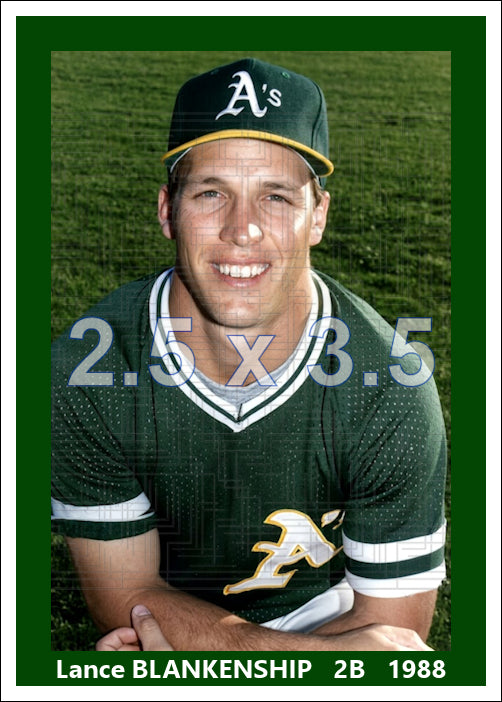 Lance Blankenship - 1988 Oakland Athletics - choose a size & style